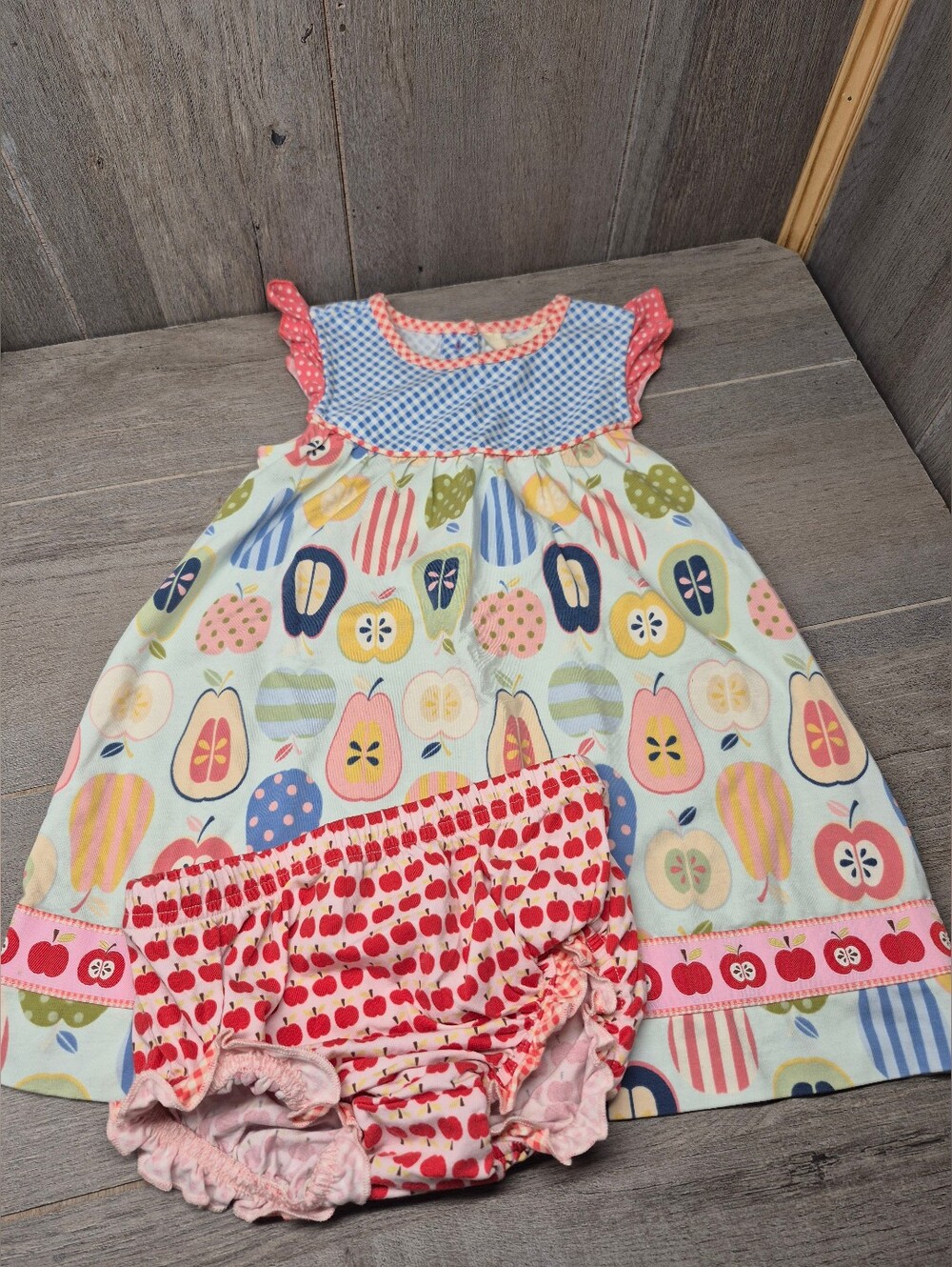 Matilda Jane Pretty Preschool Dress and Diaper Cover (Girls Size 18/24 Months)